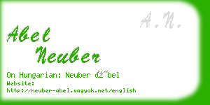 abel neuber business card